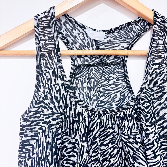 POET – Zebra Print Ruffle Tank Top | Bold Animal Print | Small * - Picture 3 of 6